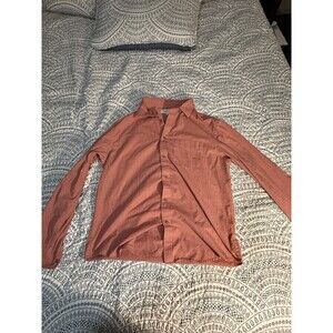 Old Navy Men's Rust Slim Fit Cotton Long Sleeve Button-Up Shirt Size XL